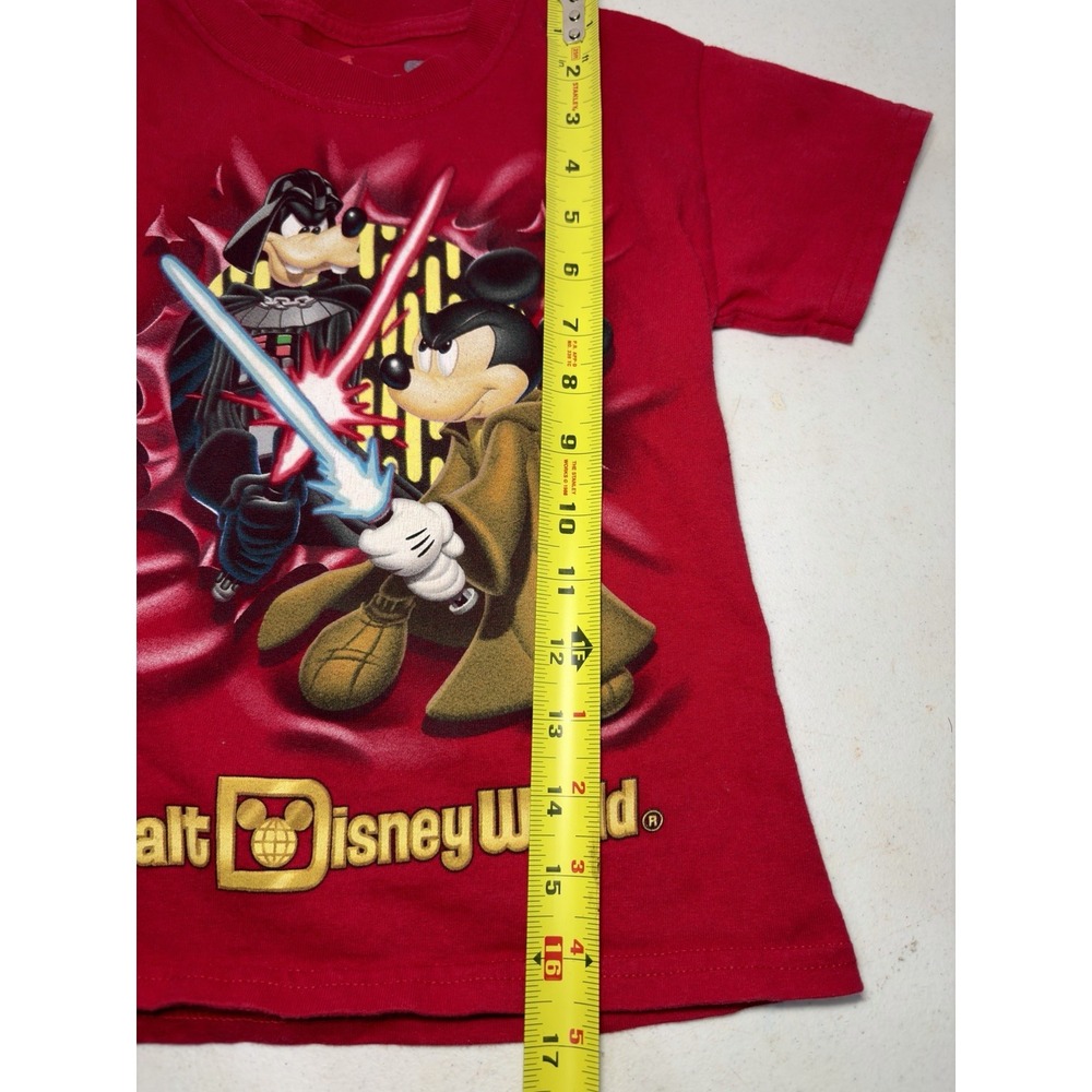 Disney Star Wars Mickey Jedi Darth Goofy Vader Shirt Kids XS 2-4 Double-Sided - Picture 4 of 5